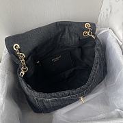 Chanel 25k Flap Bag Denim Black Gold 35x24x10cm - 4