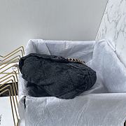 Chanel 25k Flap Bag Denim Black Gold 35x24x10cm - 3