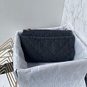 Chanel 25k Flap Bag Denim Black Gold 35x24x10cm - 2