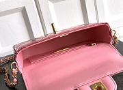 Chanel Flap Bag Top Handle Pink Patent 18x4.5x13cm - 5