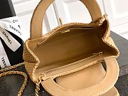 Chanel Kelly Raffia Beige Bag 19x13x7cm - 5