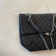 Chanel Vintage Flap Bag Denim Silver 42x22cm - 5