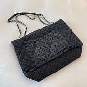 Chanel Vintage Flap Bag Denim Silver 42x22cm - 2