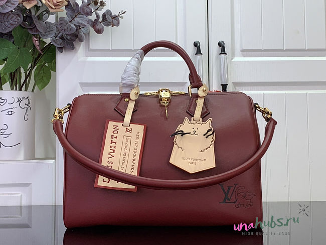 Louis Vuitton Speedy Soft 30 Plum 30x21x17cm - 1