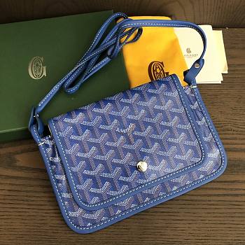 Goyard Blue Plumet Pocket Wallet Bag 20x14cm