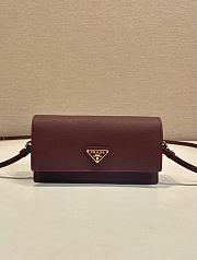 Prada Saffiano leather Burgundy mini-bag 18x9.5x3cm - 1