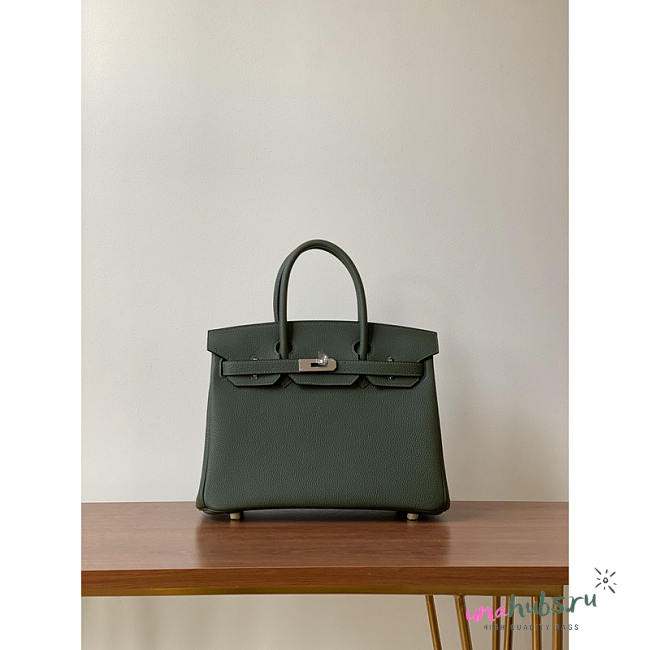 Hermes Birkin 30 Togo Leather Silver Hardware In Olive Green 30cm - 1