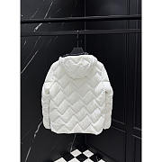 Moncler Bimont Hooded Wavequilted Short Down Jacket White - 4