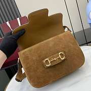 Gucci Horsebit 1955 Aura small shoulder bag suede 26x17.5x10cm - 2