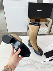 Chanel Black Suede Boot 4cm - 5