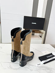 Chanel Black Suede Boot 4cm - 4