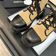 Chanel Suede Brown Black Boot - 5