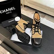 Chanel Suede Brown Black Boot - 4