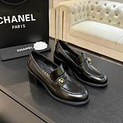 Chanel Moccasins Shiny Calfskin Black 7cm - 1