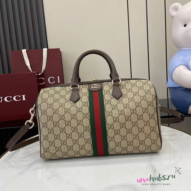 Gucci Ophidia large boston bag Brown 31x20x16.5cm - 1