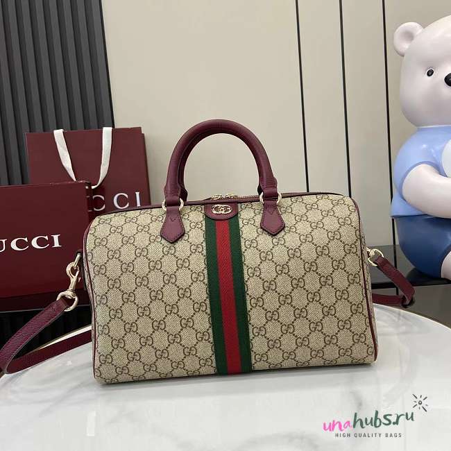Gucci Ophidia large boston bag Red 31x20x16.5cm - 1