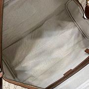 Gucci GG Emblem Medium Beige Dark Brown Duffle Bag 47x31x25cm - 2