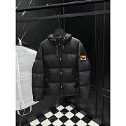 Fendi Quilted Down Hooded Jacket In Black - 1