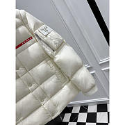 Prada Fulcran Hooded Short Down Jacket In White - 4