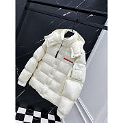 Prada Fulcran Hooded Short Down Jacket In White - 2