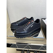 Prada America's Cup Mesh Sneakers in Black with Red Accent - 1