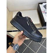Prada America's Cup Mesh Sneakers in Black with Red Accent - 4