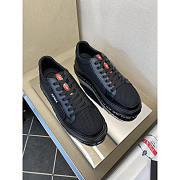 Prada America's Cup Mesh Sneakers in Black with Red Accent - 3