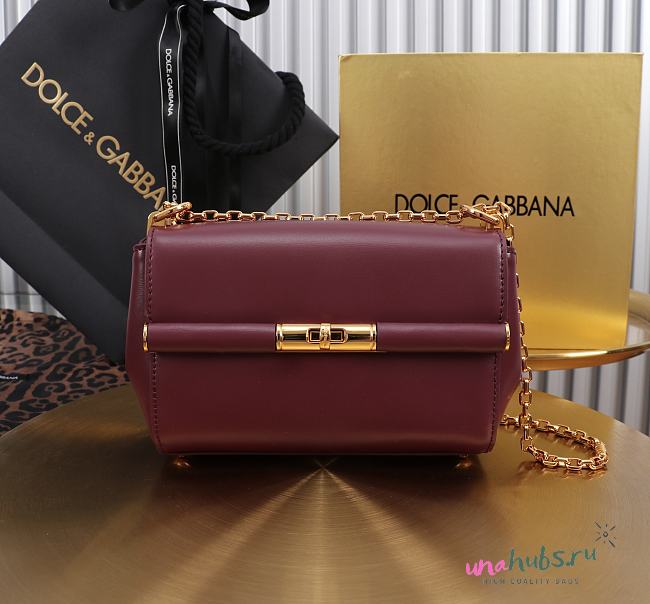 Dolce & Gabbana Burgundy Shoulder bag Marlene 18x10.6x7cm - 1