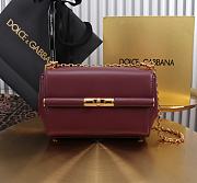 Dolce & Gabbana Burgundy Shoulder bag Marlene 18x10.6x7cm - 1