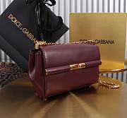 Dolce & Gabbana Burgundy Shoulder bag Marlene 18x10.6x7cm - 3