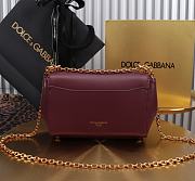Dolce & Gabbana Burgundy Shoulder bag Marlene 18x10.6x7cm - 2