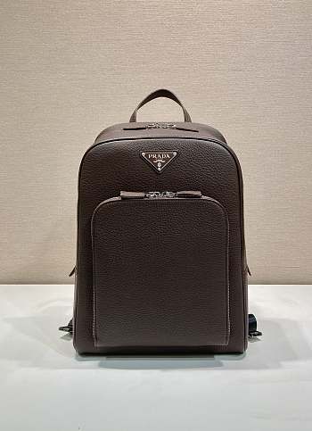 Prada Saffiano backpack Chocolate 40.5x28x12cm