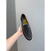 Christian Louboutin Varsiboat Leather Boat Shoes Dark Grey - 3