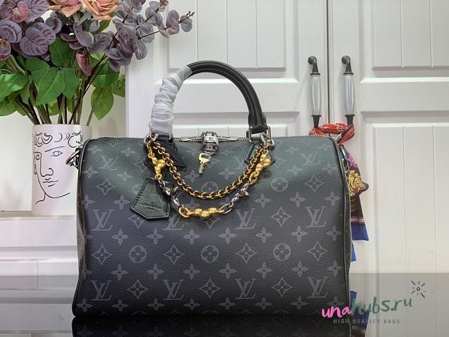 Louis Vuitton Speedy Soft 30 Black Monogram 30x21x17cm - 1