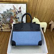 Hermes Birkin 30 Black Denim Silver Togo 30cm - 4