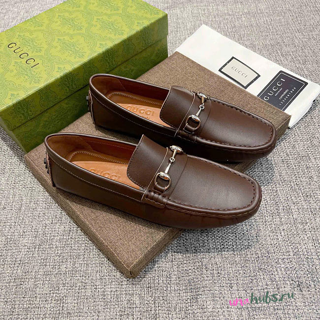 Gucci Driver with Horsebit Brown Loafer  - 1