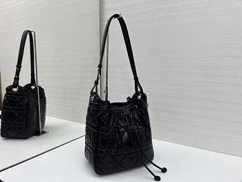 Dior Medium D-Motion Bag Black 23x24x13cm