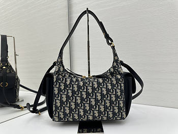 Dior D-dream Blue Oblique Bag 24x14x9cm