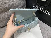 Chanel Flap Bag Blue Bell Lambskin Gold 20cm - 4