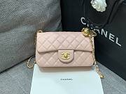 Chanel Flap Bag Pink Bell Lambskin Gold 20cm - 1