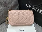 Chanel Flap Bag Pink Bell Lambskin Gold 20cm - 4