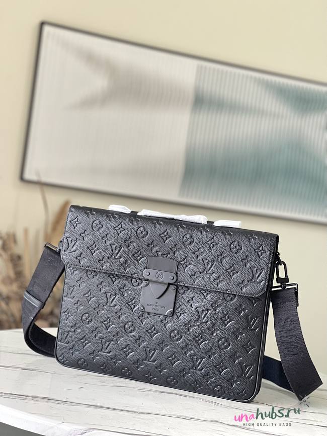 Louis Vuitton S-Lock Briefcase Black 39x30x8cm - 1