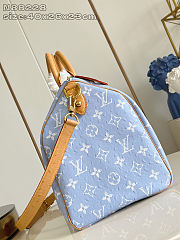 Louis Vuitton Speedy P9 Blue Ostrich 40x26x23cm - 4