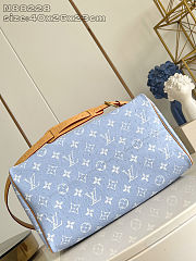 Louis Vuitton Speedy P9 Blue Ostrich 40x26x23cm - 3