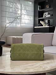 Chanel 25 Handbag Green Suede 40x30x15cm - 4