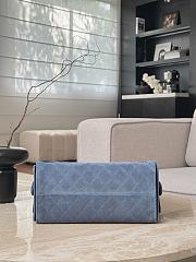 Chanel 25 Handbag Blue Suede 40x30x15cm - 4