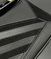 Loewe Puzzle Small leather and suede Black tote bag 24x10.5x16cm - 5