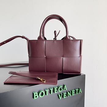 Bottega Veneta Small Candy Arco Wine Tote Bag 25x16x8cm