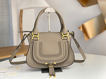 Chloe Small Marcie bag leather Grey 30x23x9cm