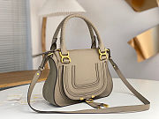 Chloe Small Marcie bag leather Grey 30x23x9cm - 2